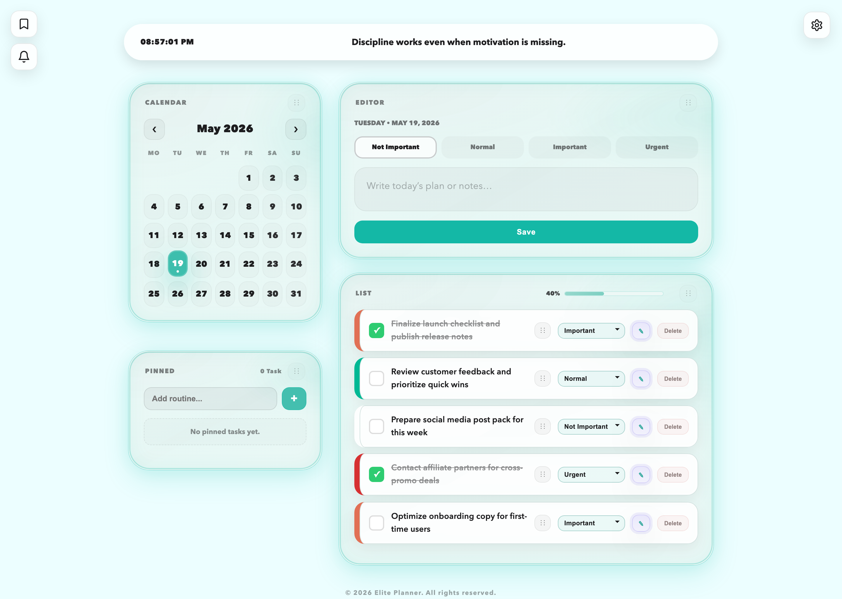 Elite Planner for Mac