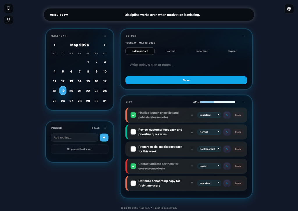 Elite Planner for Mac