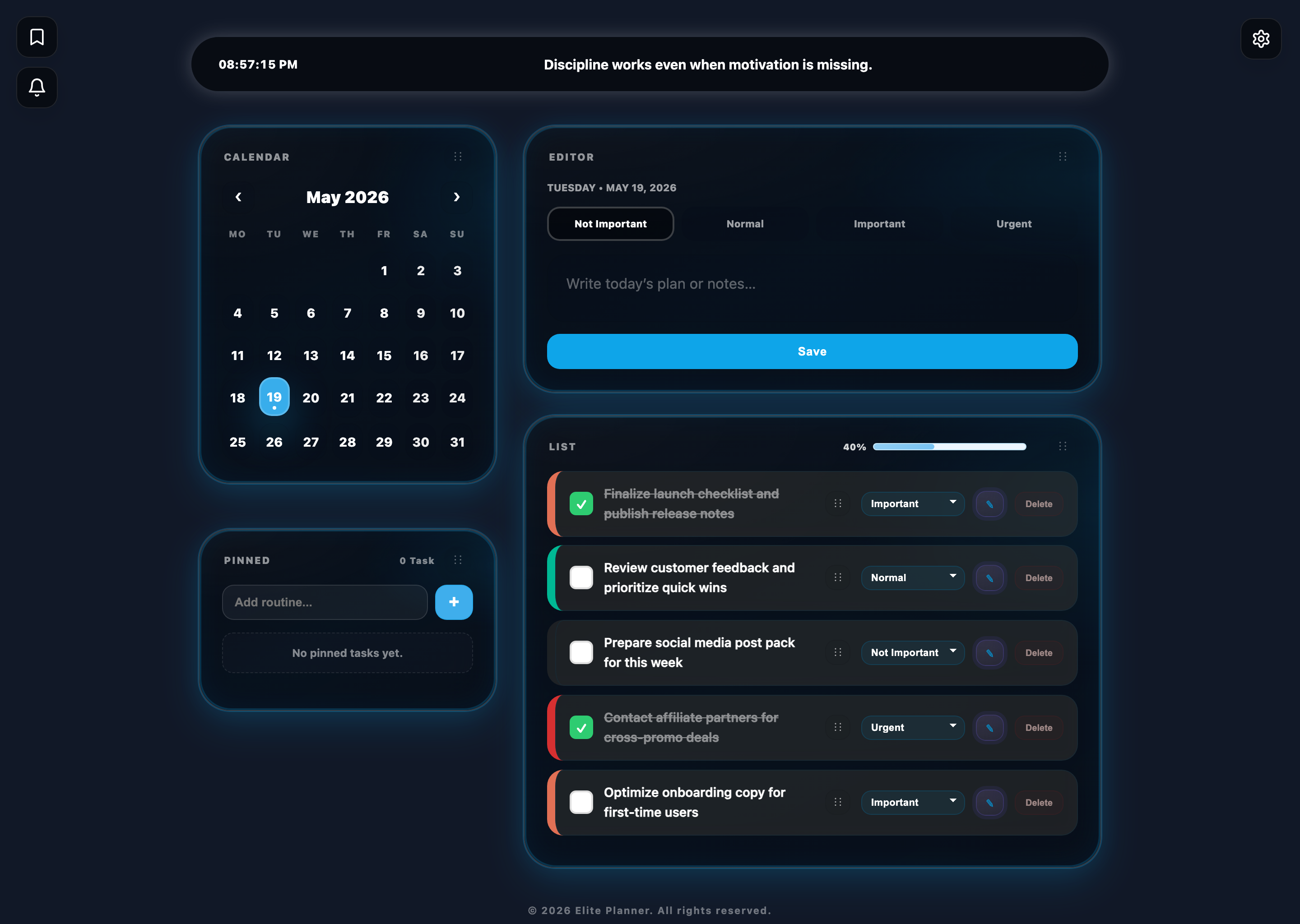 Elite Planner for Mac