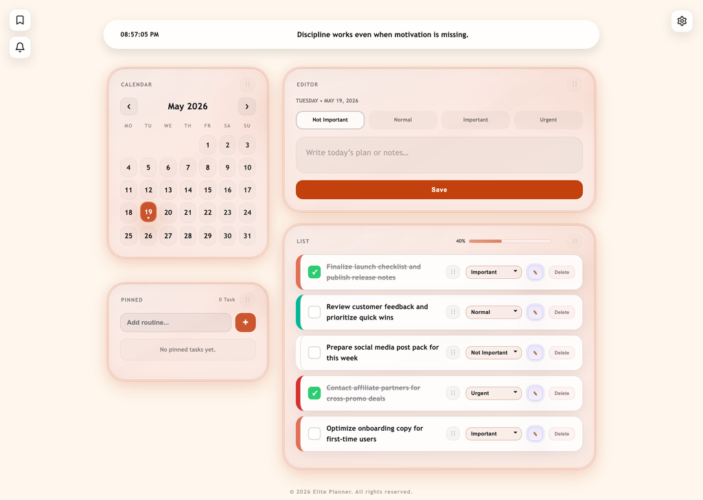 Elite Planner for Mac