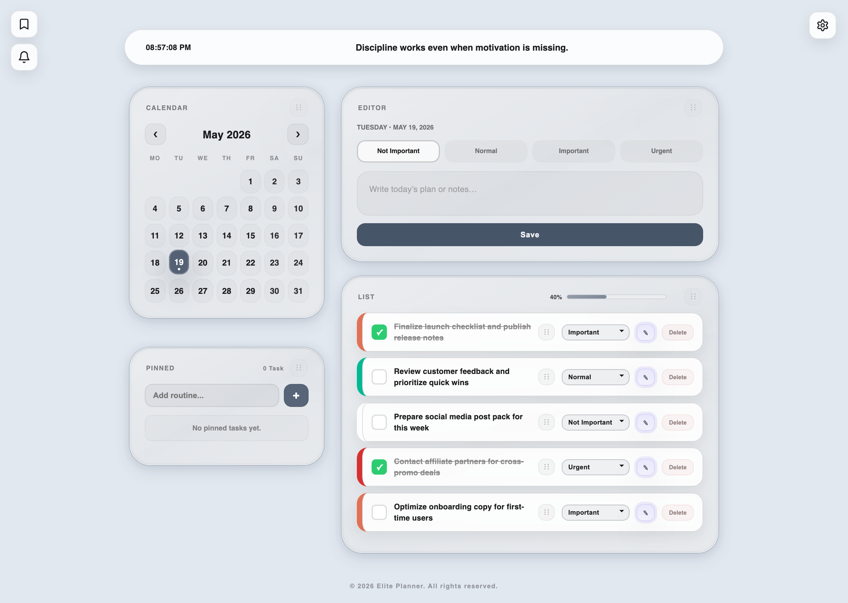 Elite Planner for Mac
