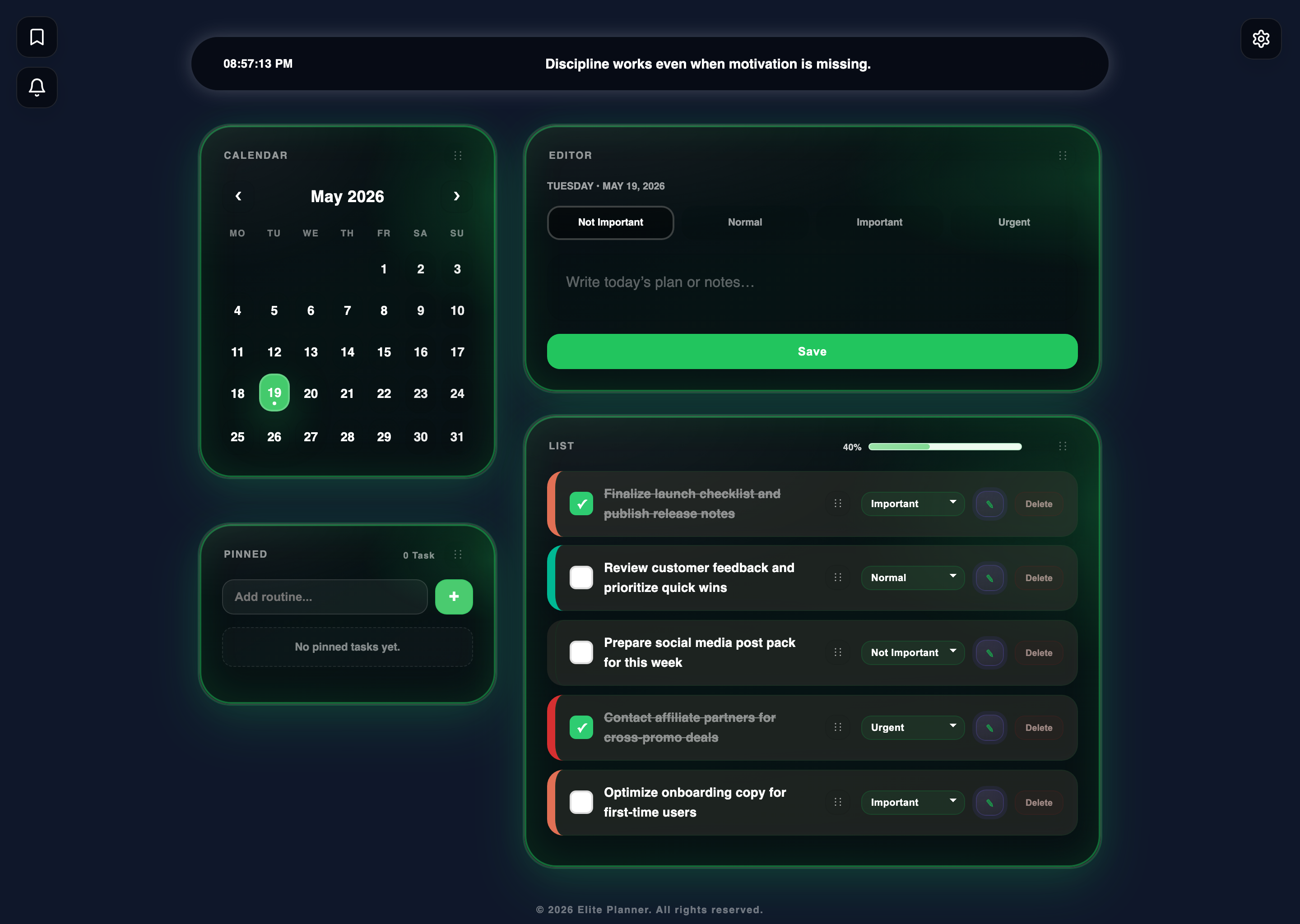 Elite Planner for Mac